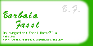 borbala fassl business card